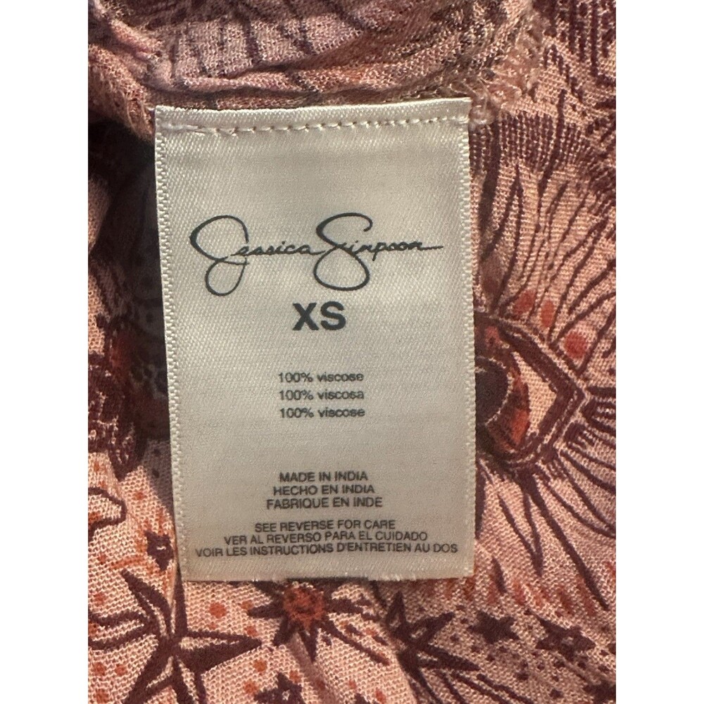Jessica Simpson XS NWT Maxi Dres Celestial Dreams Coral Clia - Picture 6 of 7